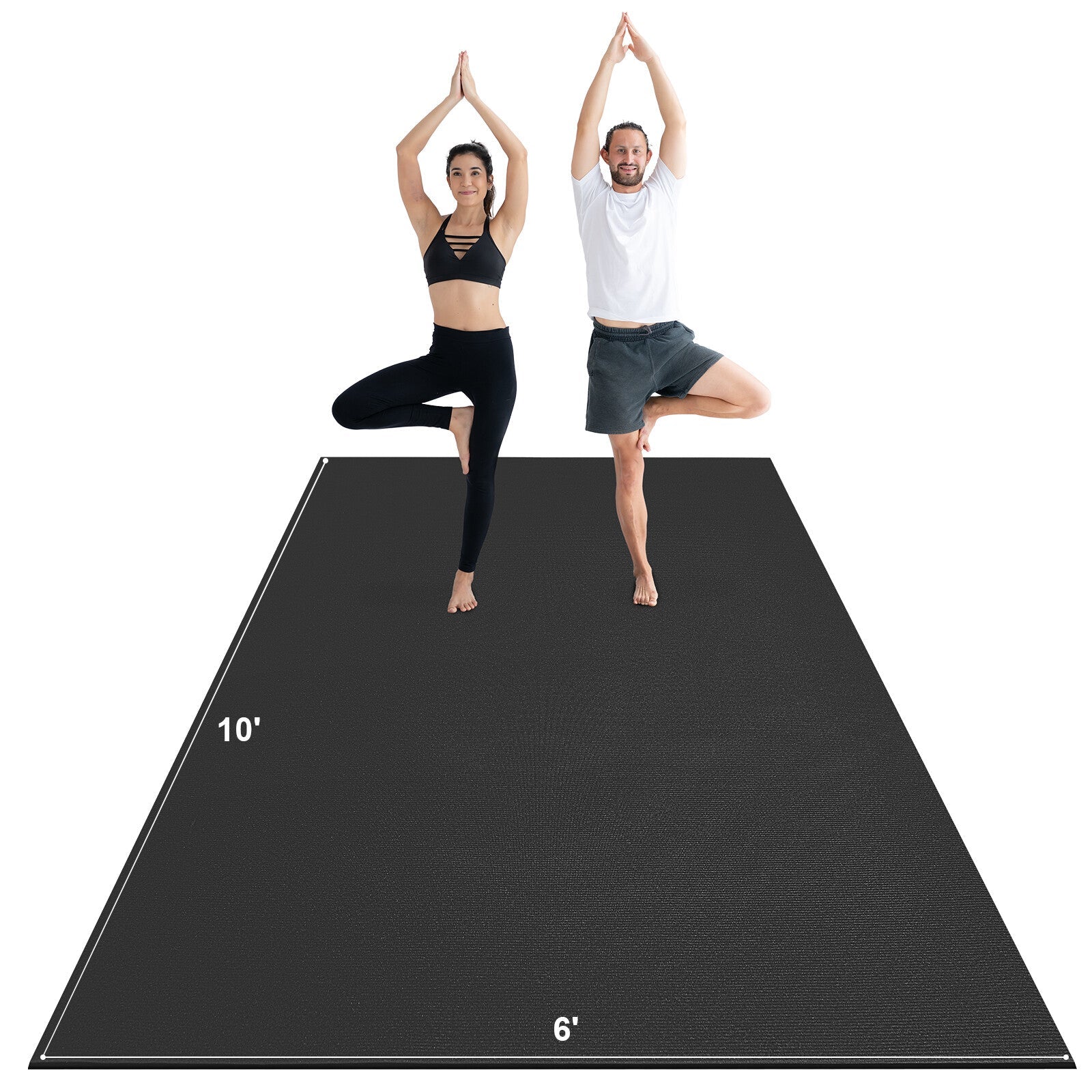 Exercise Mat Non Slip Yoga Mat Gym Fitness Pilate Workout Mat (10x6ft)