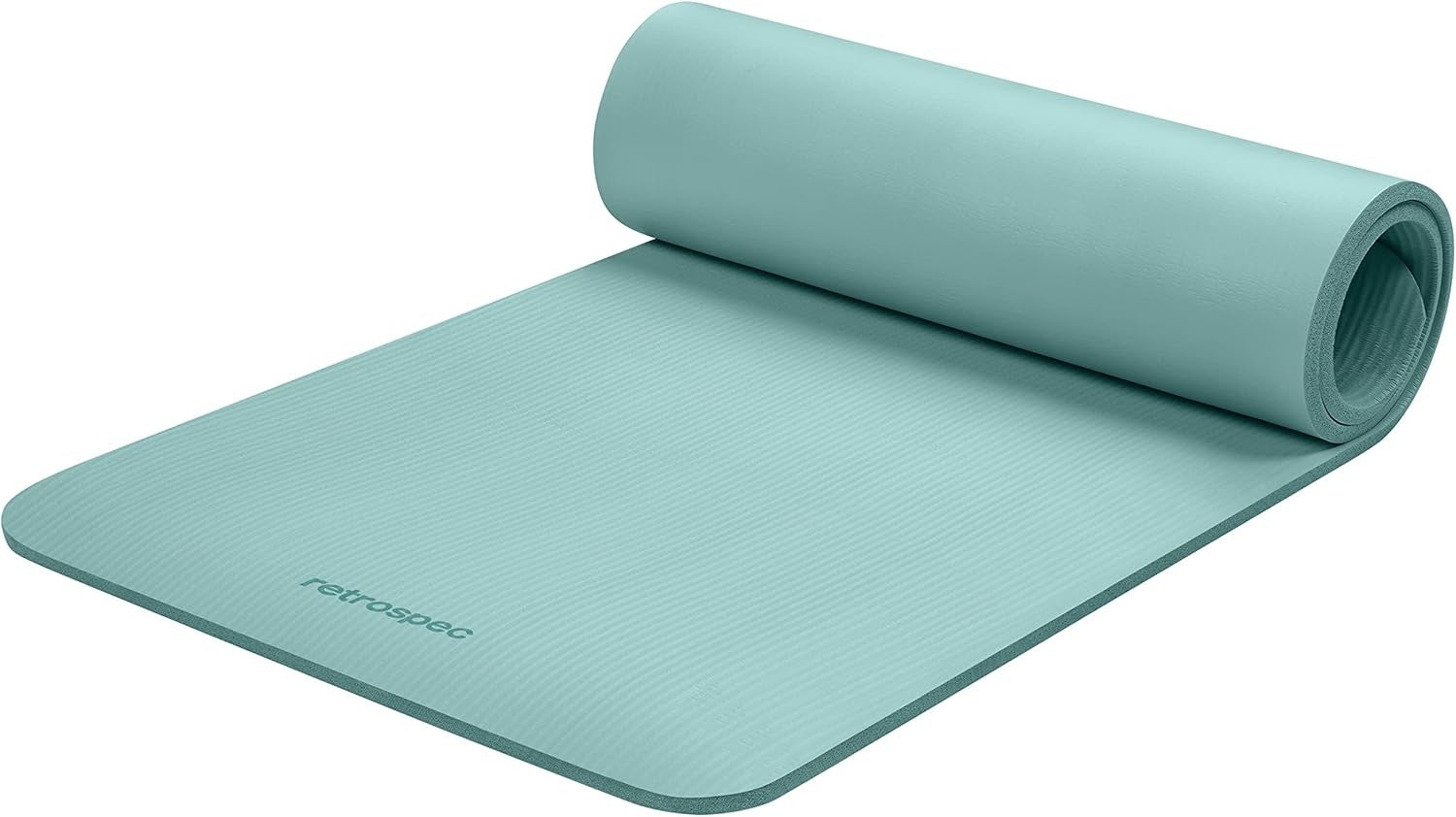Retrospec Solana Yoga Mat 1/2" Thick w/Nylon Strap for 1/2 inch, Blue Ridge