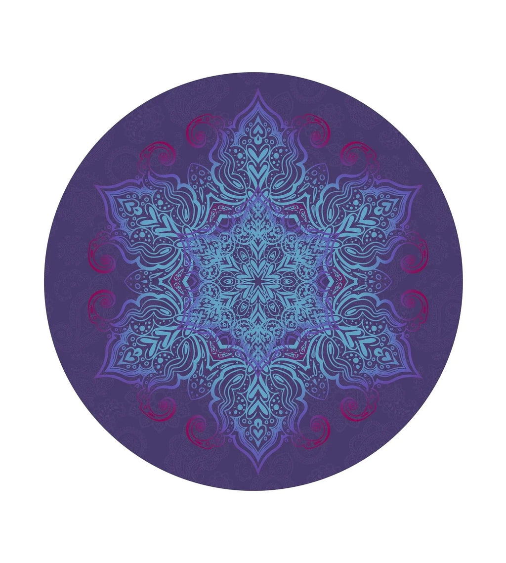 Round Meditation Pilates Yoga Mat Luxury Suede Large Yoga Mat Natural Rubber ...