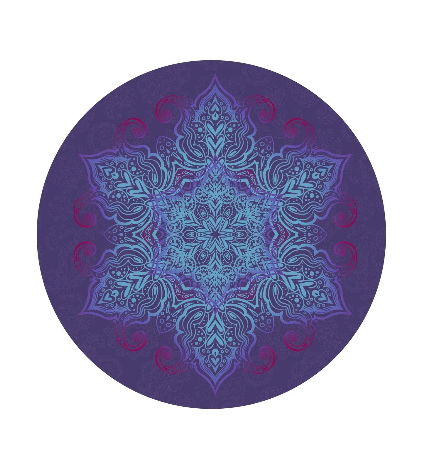 Round Meditation Pilates Yoga Mat Luxury Suede Large Yoga Mat Natural Rubber ...